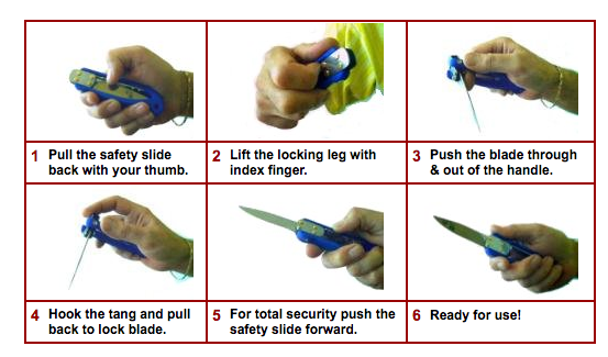 How to open and close flip knives
